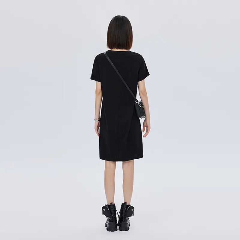 SOON FLOWER Short Sleeved Dresses Women's White-5