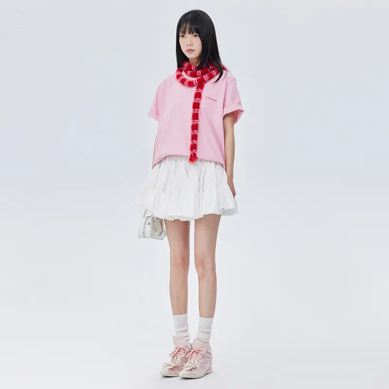 SOON FLOWER Casual Short Skirts Women's White-5