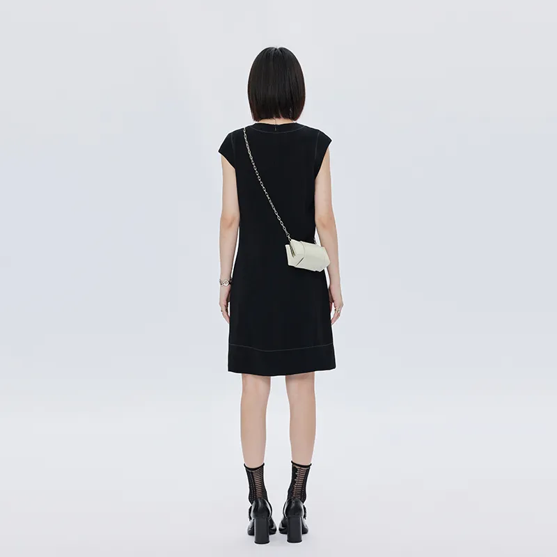 SOON FLOWER Sleeveless Dress Women's Black-2