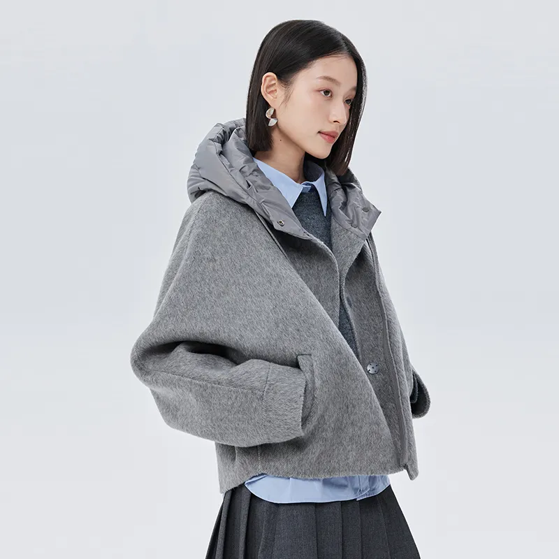 SOON FLOWER Coats Women's Twilight Gray-5