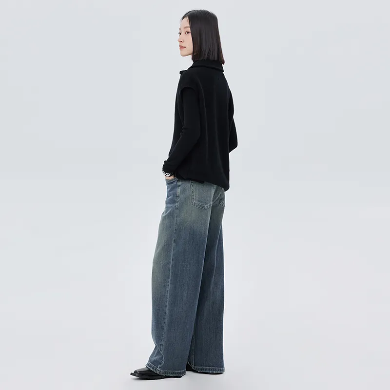 SOON FLOWER Jeans Women's Nano Blue-6