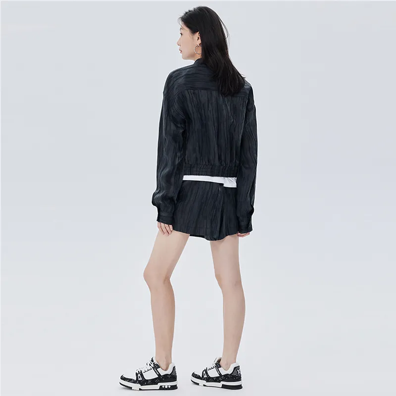 SOON FLOWER Spring Jacket Women's Black-3
