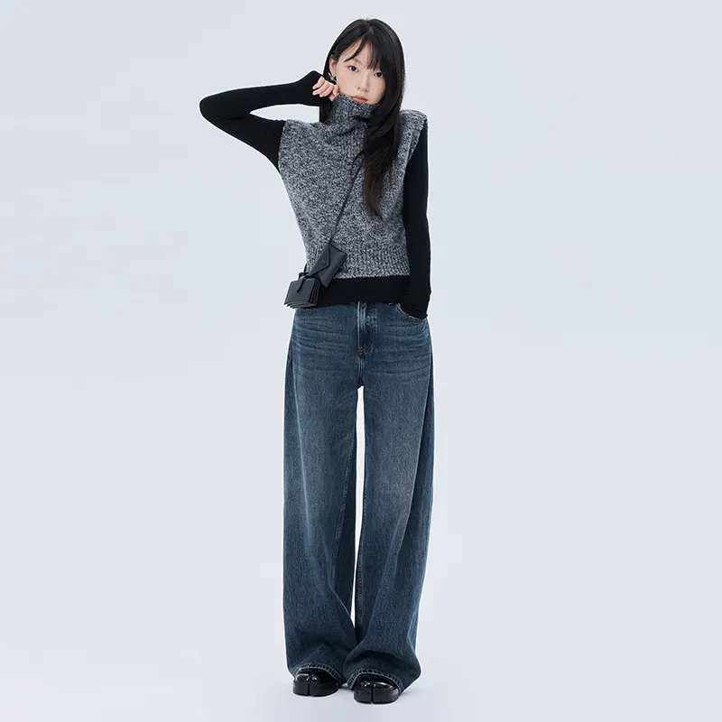 SOON FLOWER Jeans Women's Blue-4