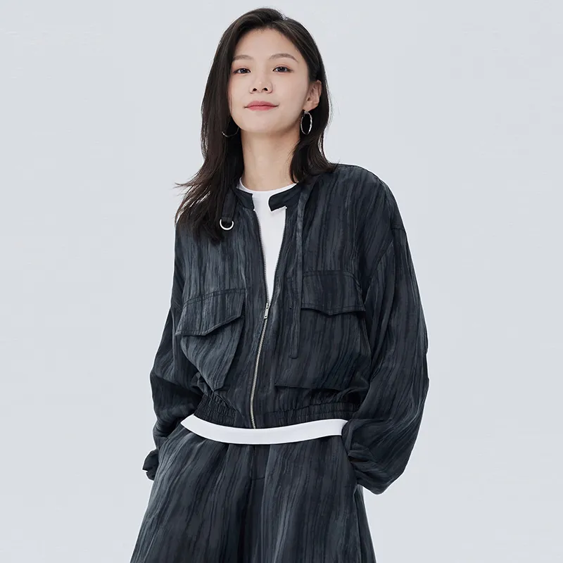 SOON FLOWER Spring Jacket Women's Black-2