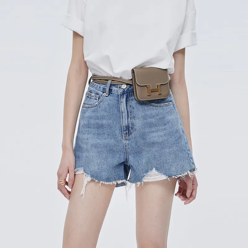 SOON FLOWER Denim Shorts Women's Blue-2