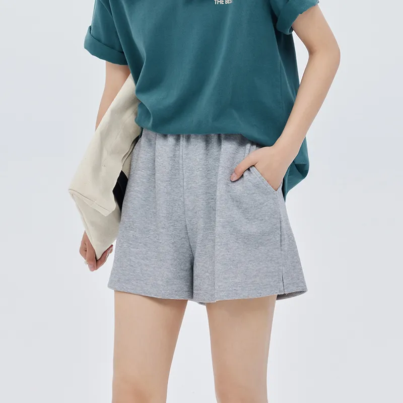 SOON FLOWER Casual Shorts Women's Gray-4