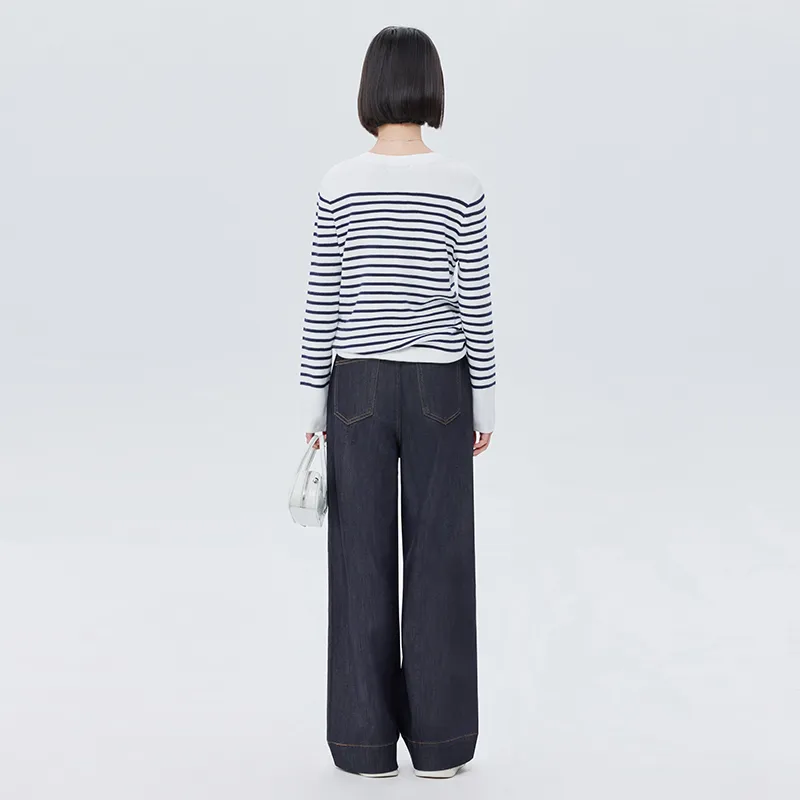 SOON FLOWER Spring Jeans Women's Prussian Blue-5
