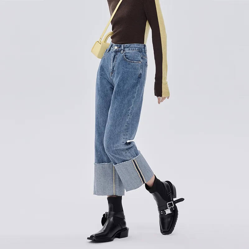 SOON FLOWER Jeans Women's Blue-3