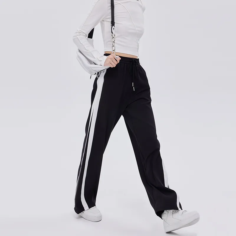 SOON FLOWER Casual Pants Women's Black-4