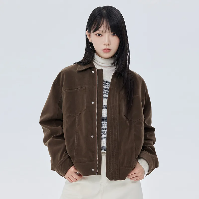SOON FLOWER Jackets & Coats Unisex Coffee-2