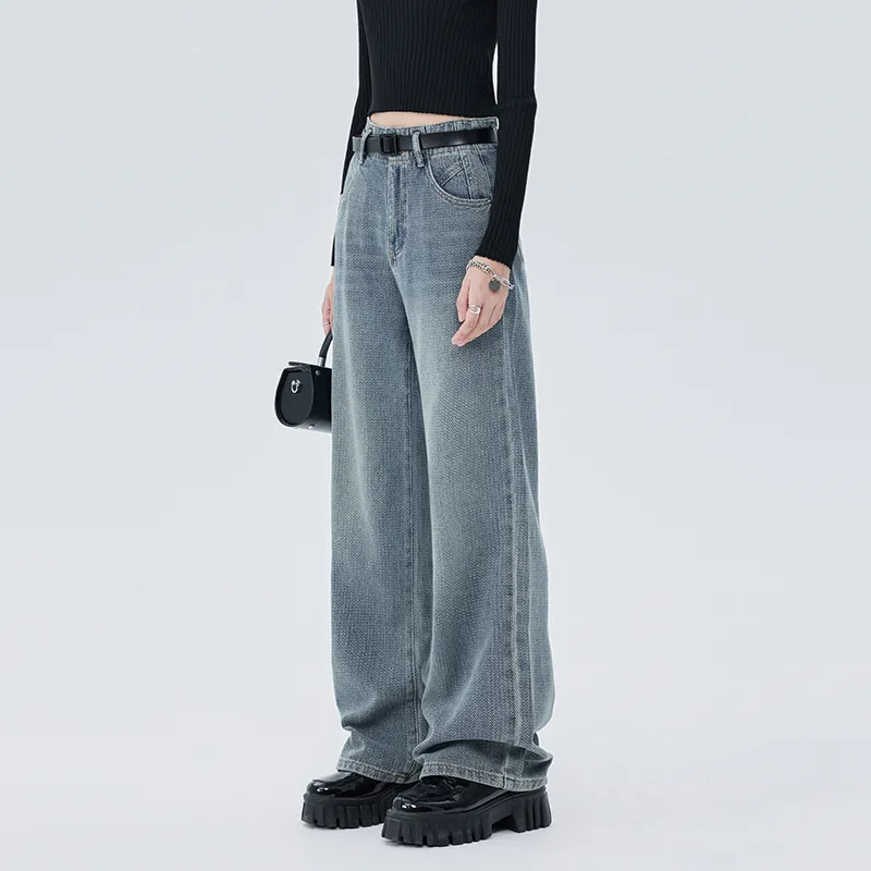 SOON FLOWER Jeans Women's Vintage Green-2