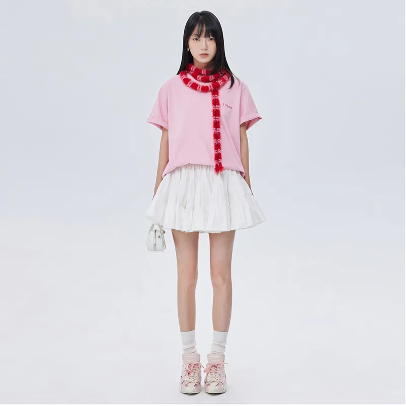 SOON FLOWER Casual Short Skirts Women's White-2