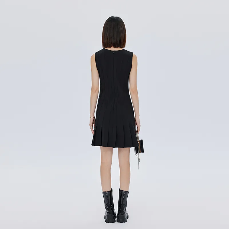 SOON FLOWER Sleeveless Dress Women's Black-2