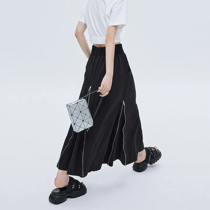 SOON FLOWER Casual Long Skirts Women's Black-2
