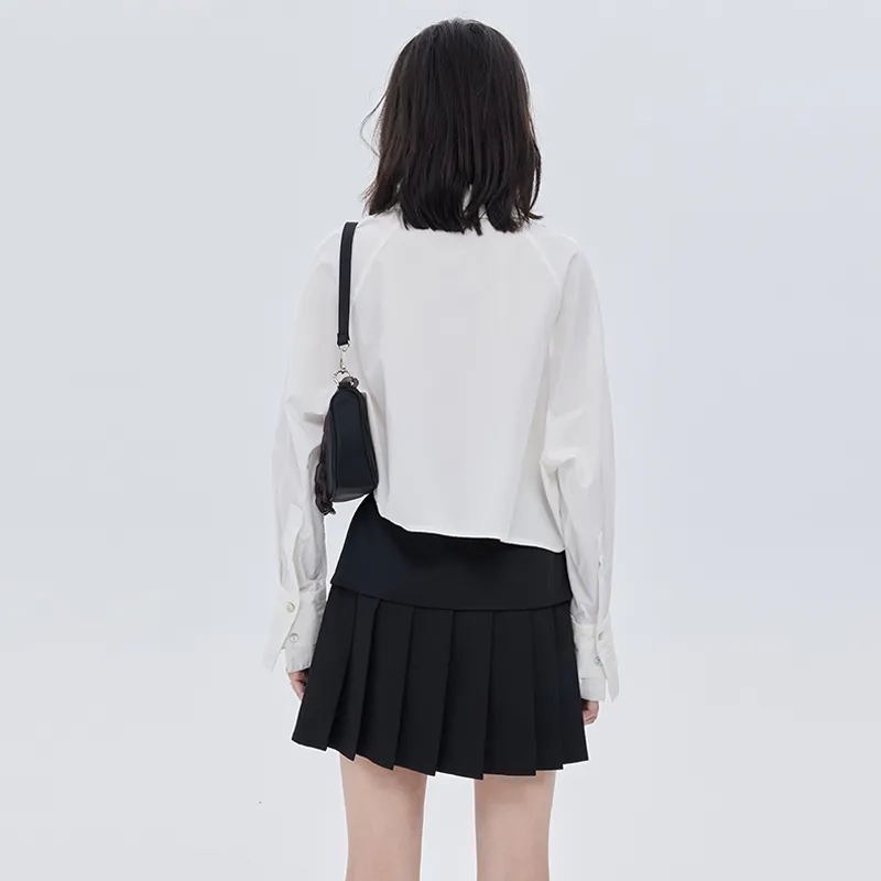 SOON FLOWER Casual Short Skirts Women's Black-4