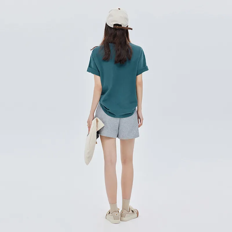 SOON FLOWER T Shirt Women's Seaweed Blue-2