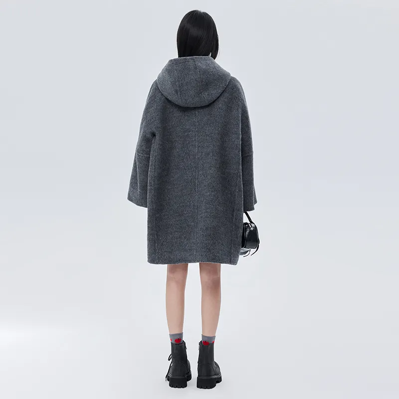SOON FLOWER Coats Women's Dark Gray-6