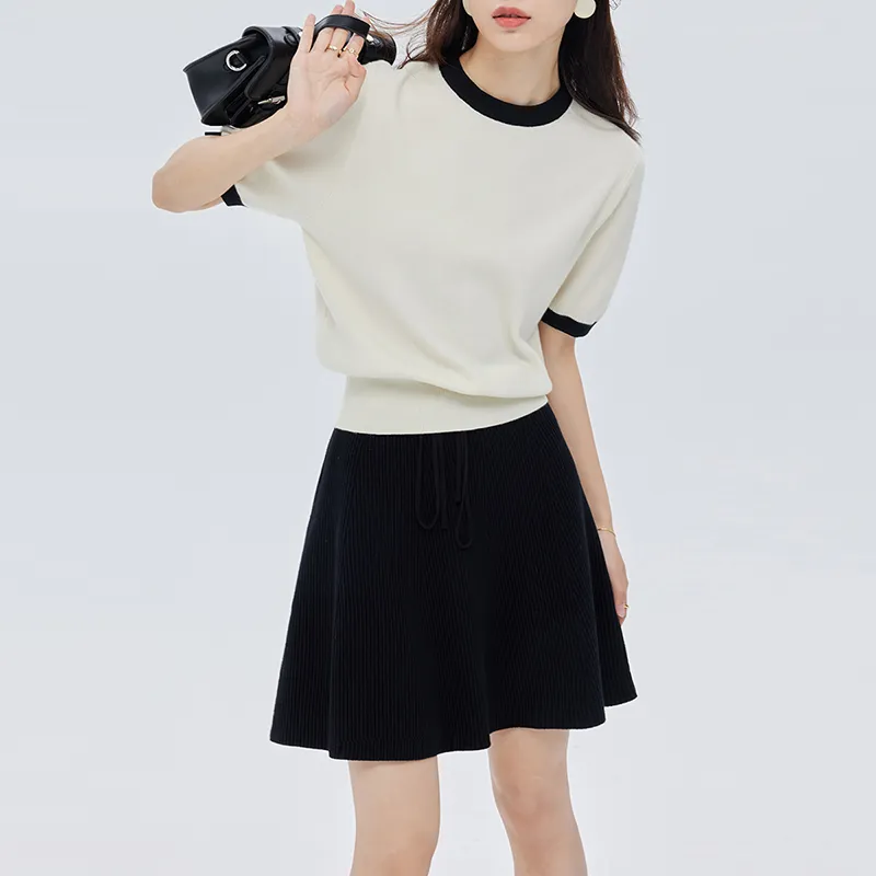 SOON FLOWER Casual Short Skirts Women's Black-6