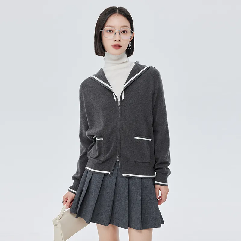 SOON FLOWER Fall And Winter Knitwear Women's Oni Gray-2