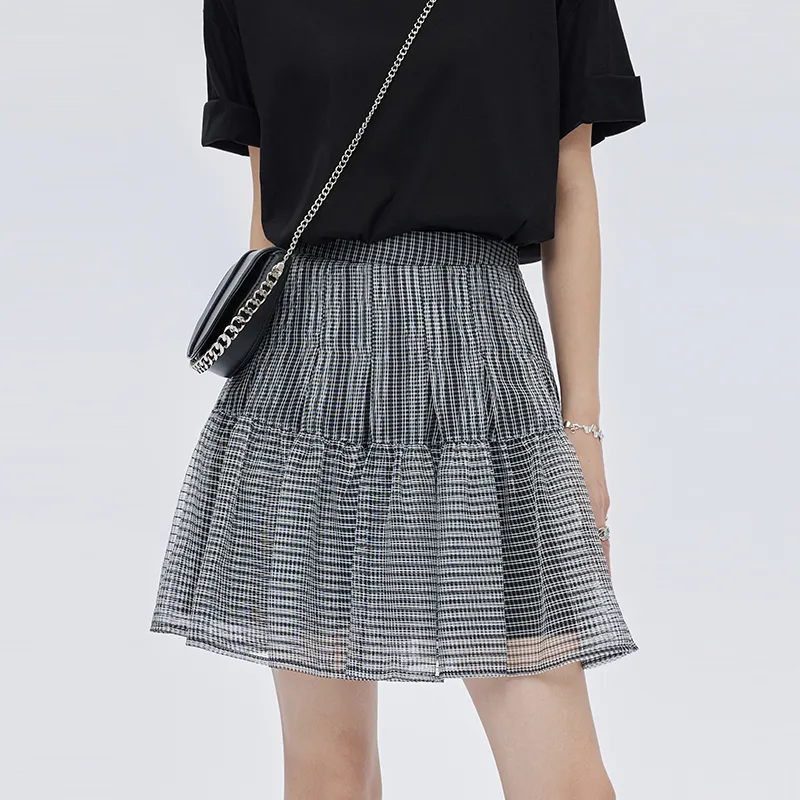 SOON FLOWER Casual Short Skirts Women's Black-2