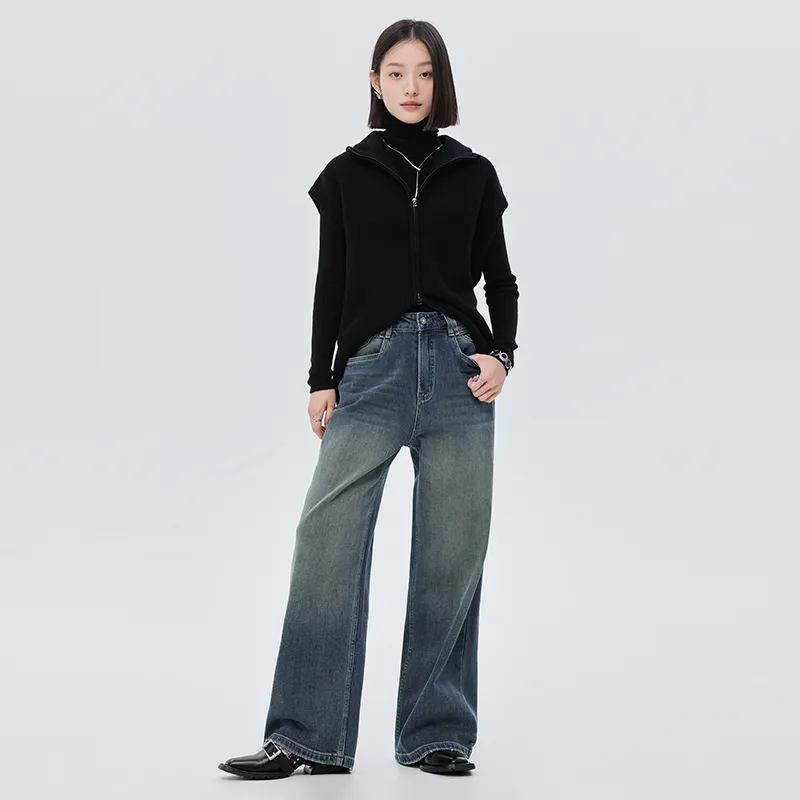SOON FLOWER Jeans Women's Nano Blue-4