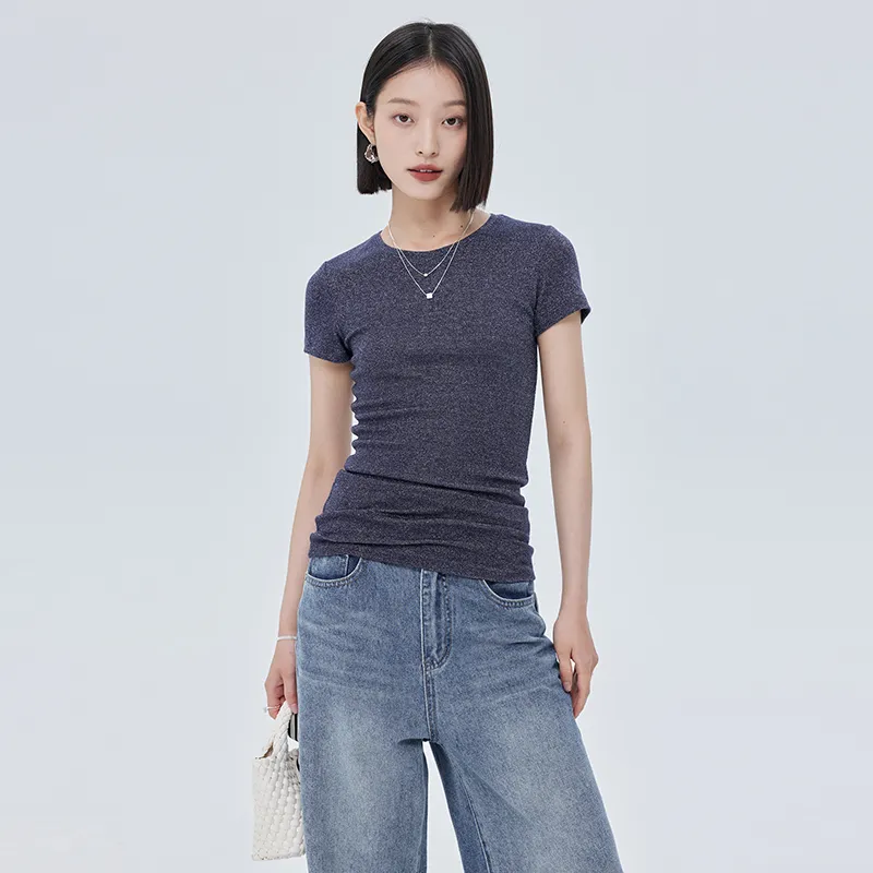 SOON FLOWER Regular T Shirt Women's Starry Blue-4