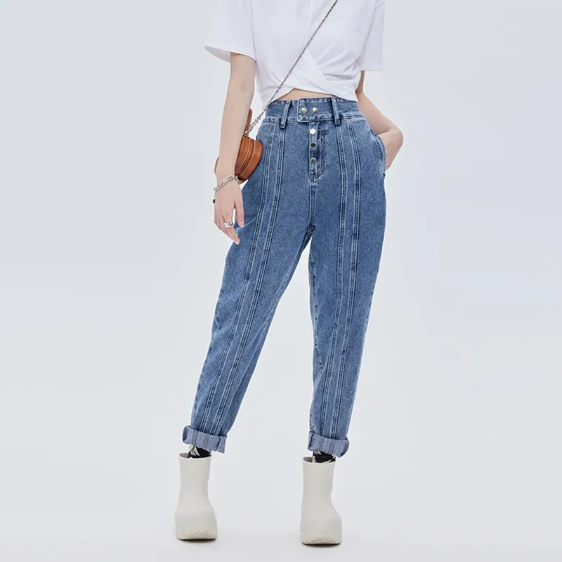 SOON FLOWER Jeans Women's Blue-3