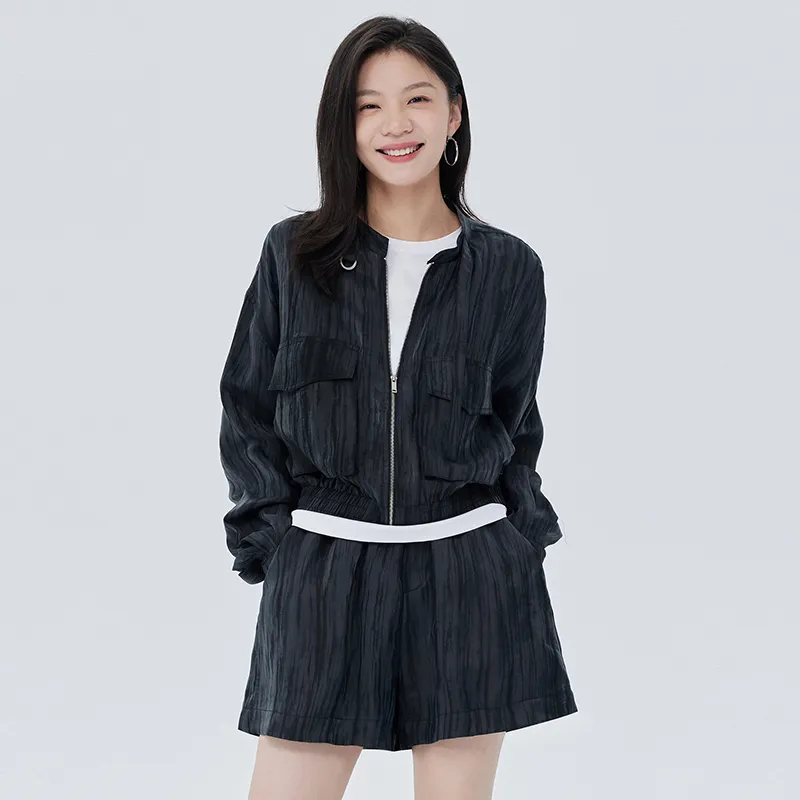 SOON FLOWER Spring Jacket Women's Black-4