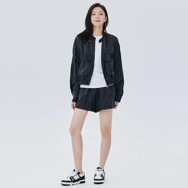 SOON FLOWER Spring Jacket Women's Black-5