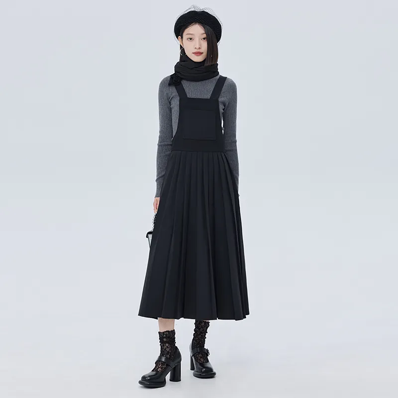 SOON FLOWER Sleeveless Dress Women's Black-3