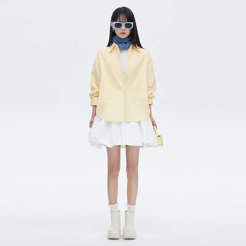 SOON FLOWER Shirt Women's Light Yellow-2