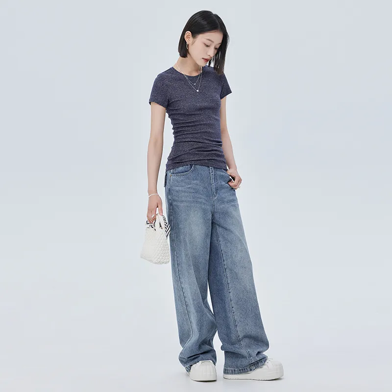 SOON FLOWER Regular T Shirt Women's Starry Blue-6