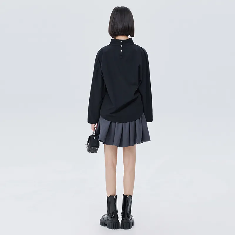 SOON FLOWER Shirt Women's Black-6