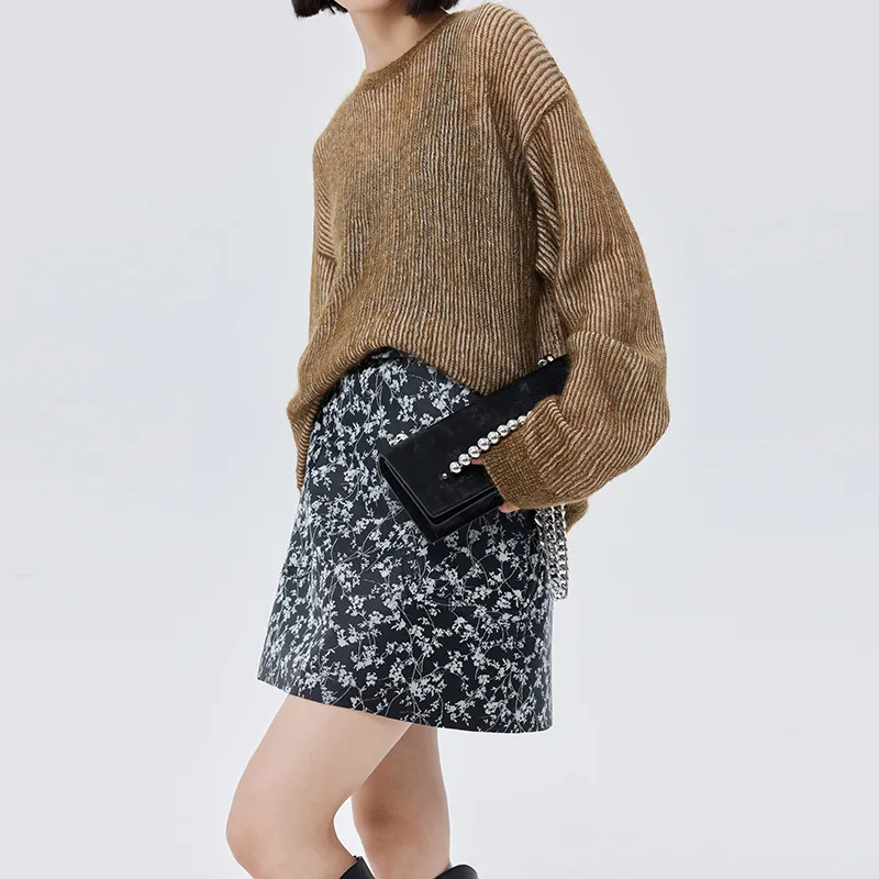 SOON FLOWER Casual Short Skirts Women's Black-4