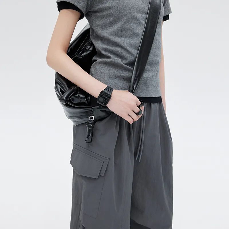 SOON FLOWER Cargo Pants Women's Dark Gray-6