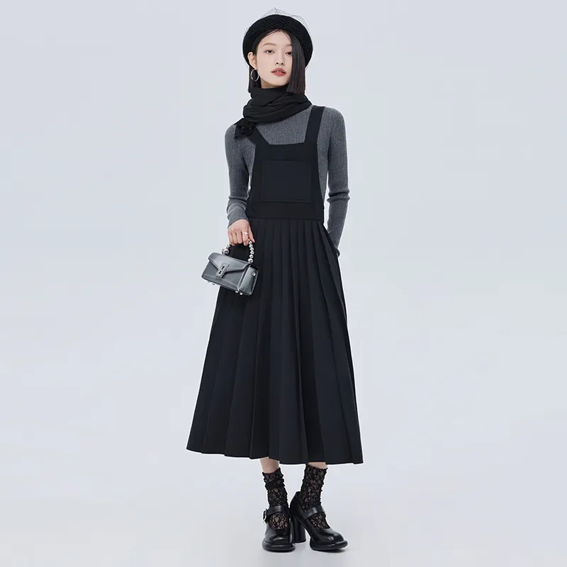 SOON FLOWER Sleeveless Dress Women's Black-2