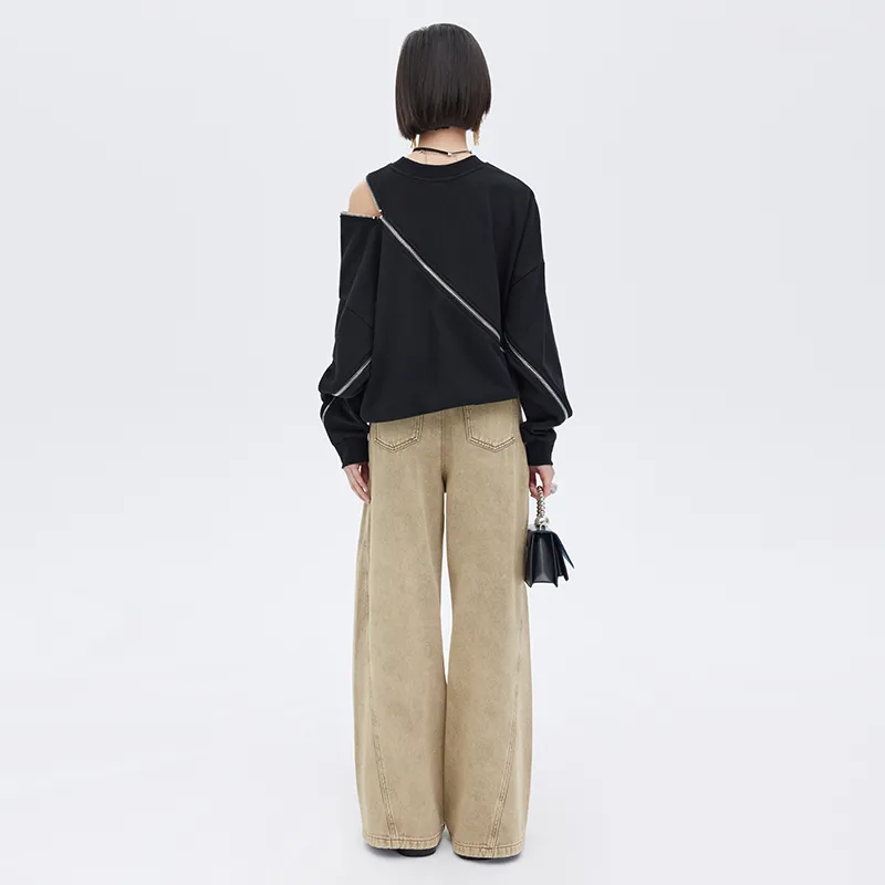 SOON FLOWER Jeans Women's Khaki-6