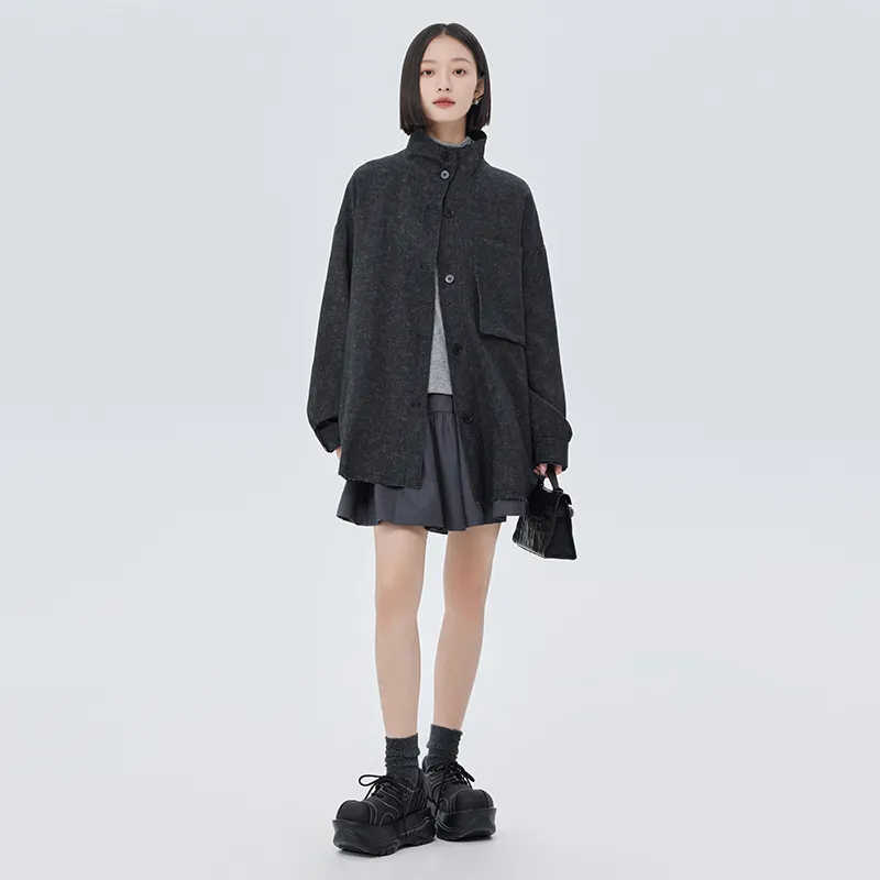 SOON FLOWER Jackets & Coats Unisex Stone Gray-9