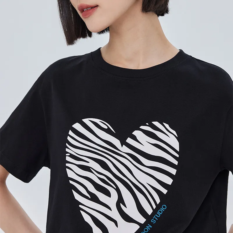 SOON FLOWER T Shirt Women's Black Summer-2