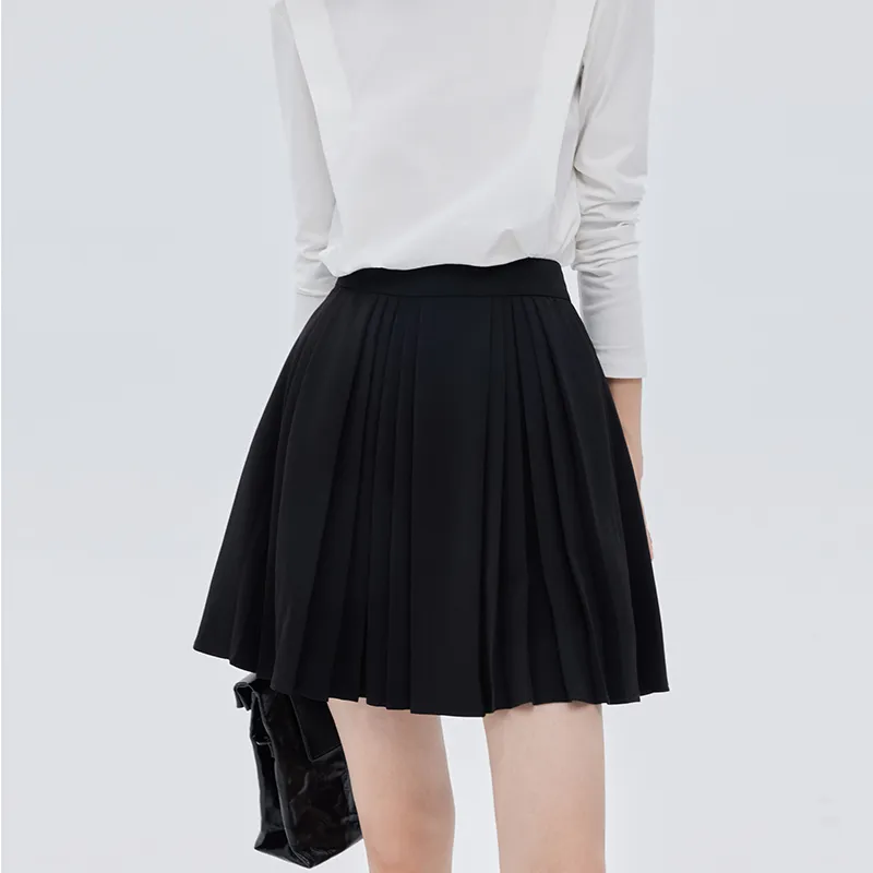 SOON FLOWER Casual Short Skirts Women's Black-2
