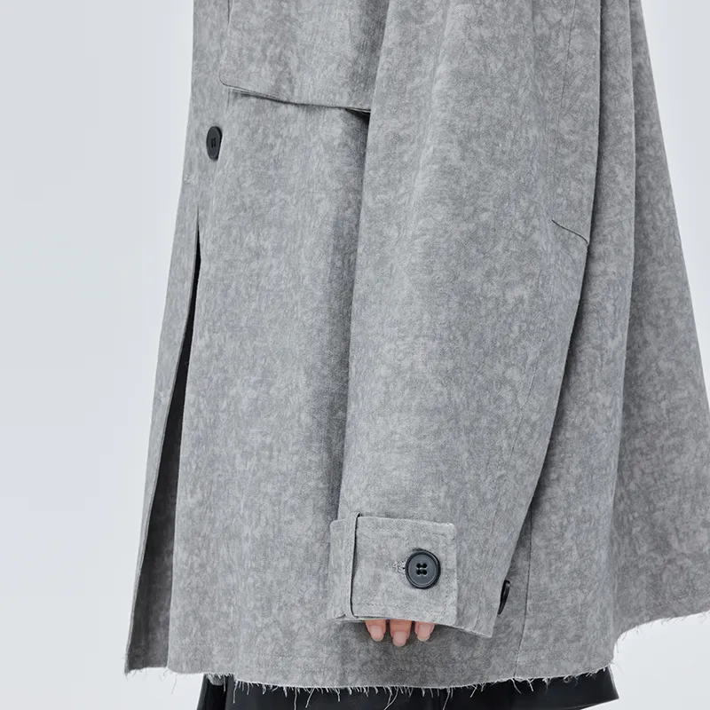 SOON FLOWER Jackets & Coats Unisex Stone Gray-5