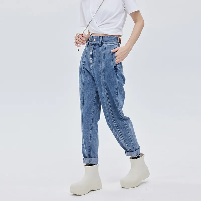 SOON FLOWER Jeans Women's Blue-5