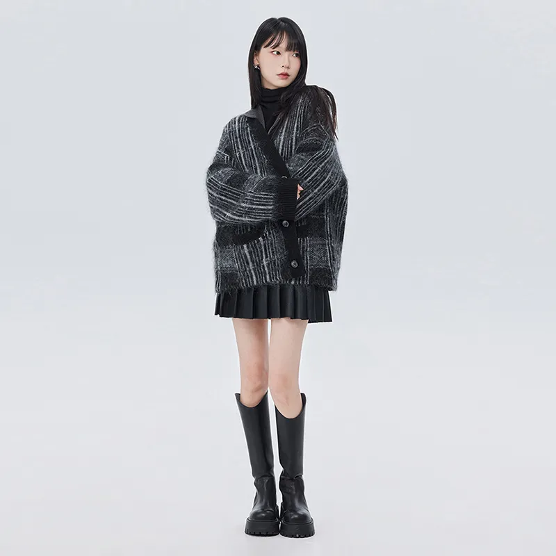 SOON FLOWER Knitwear Women's Black Gray-5