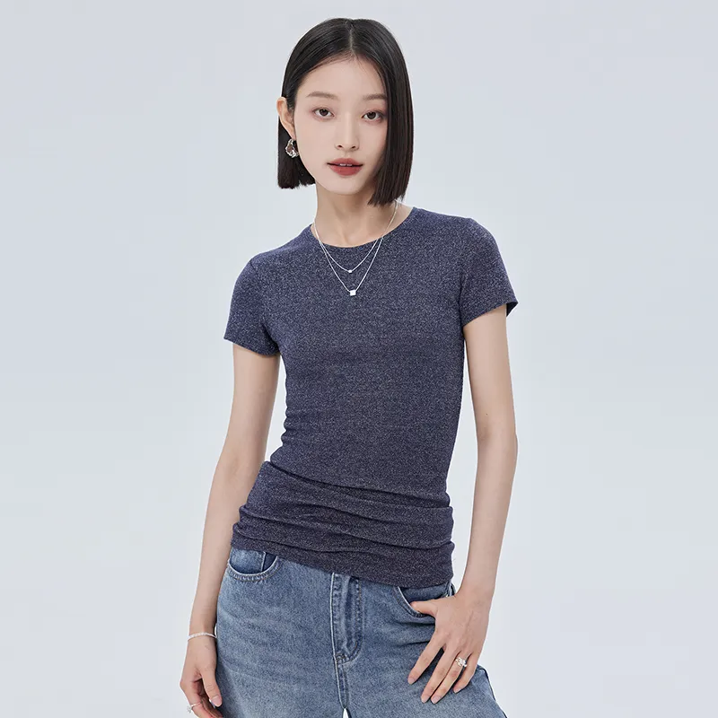 SOON FLOWER Regular T Shirt Women's Starry Blue-2