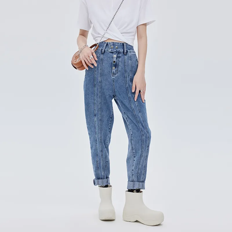 SOON FLOWER Jeans Women's Blue-2
