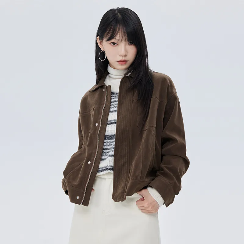 SOON FLOWER Jackets & Coats Unisex Coffee-4