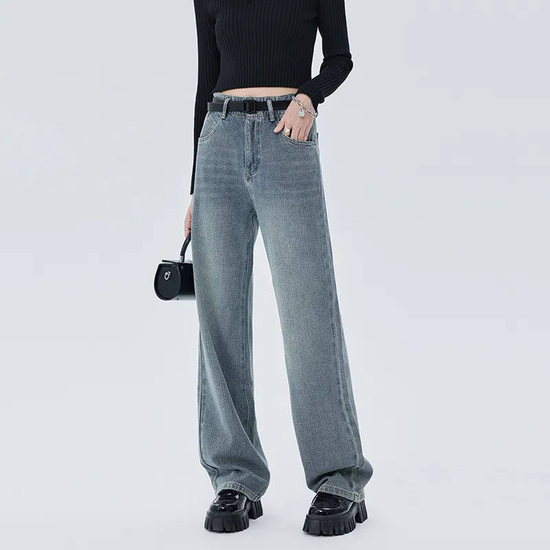 SOON FLOWER Jeans Women's Vintage Green-3