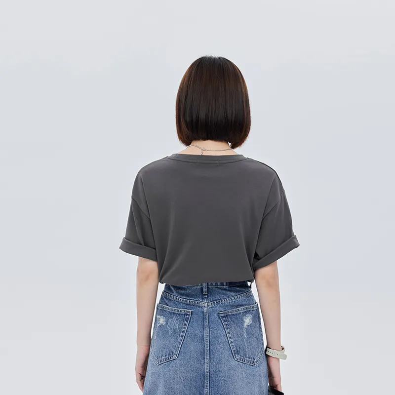SOON FLOWER T Shirt Women's Dark Gray-2