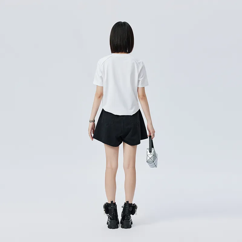 SOON FLOWER Denim Shorts Women's-5