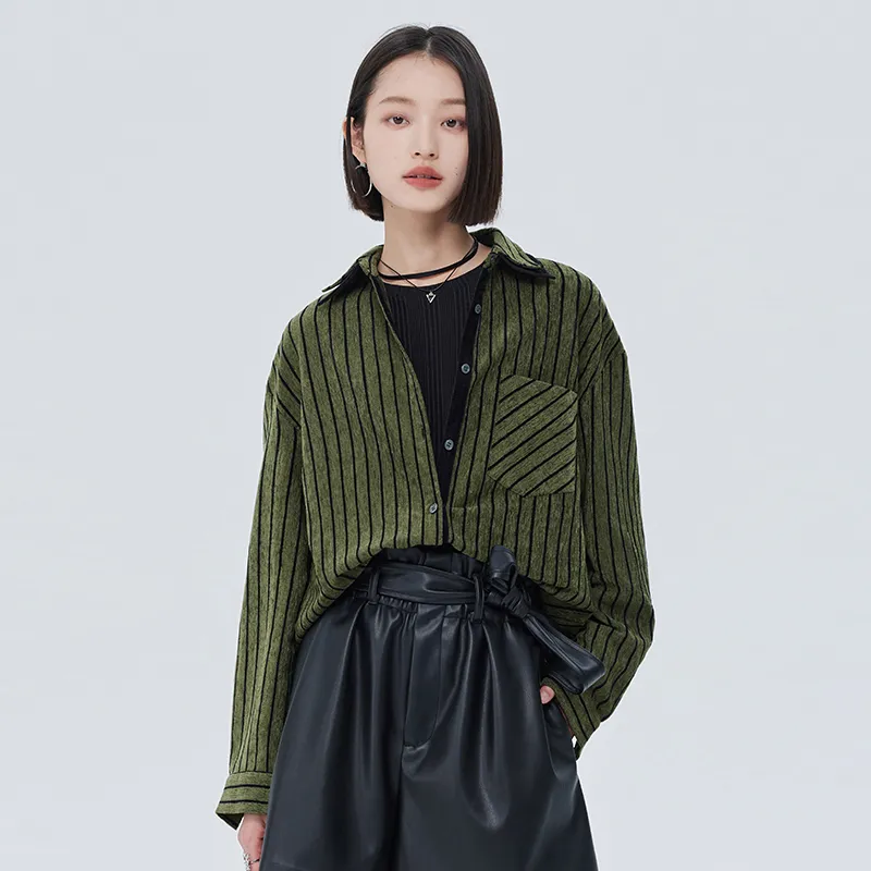 SOON FLOWER Shirt Women's Dragonwell Green-2